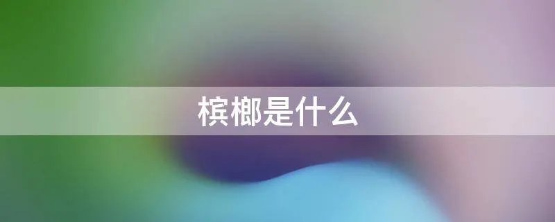 槟榔是什么