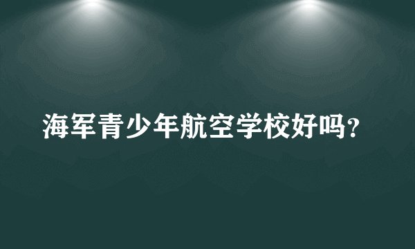 海军青少年航空学校好吗？