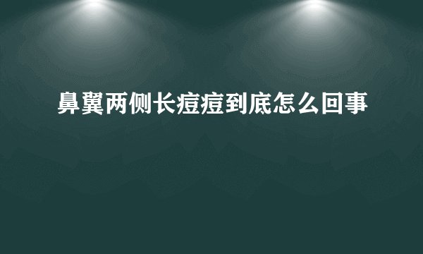 鼻翼两侧长痘痘到底怎么回事