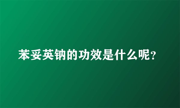 苯妥英钠的功效是什么呢？