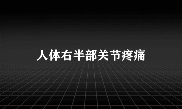 人体右半部关节疼痛