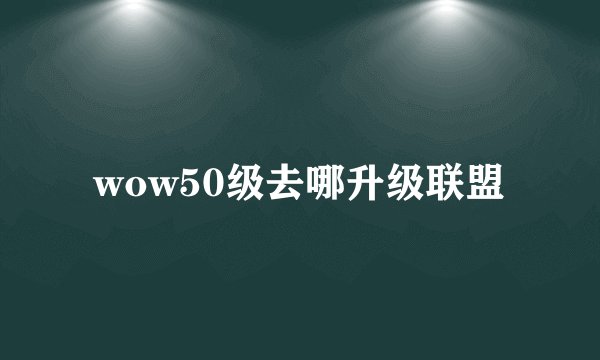 wow50级去哪升级联盟