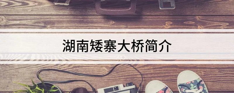 湖南矮寨大桥简介