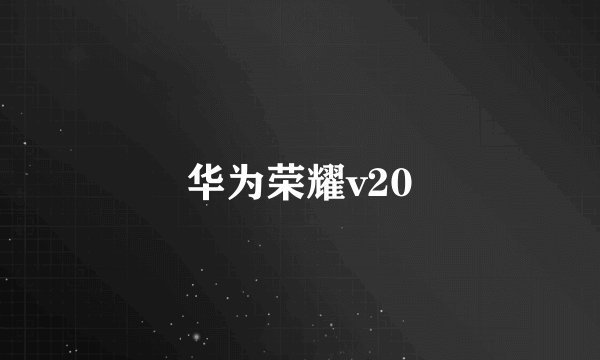 华为荣耀v20