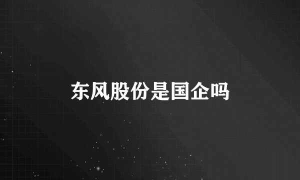 东风股份是国企吗