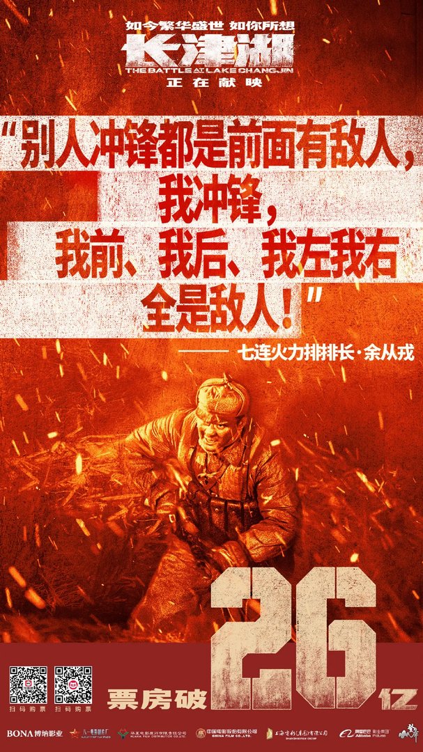 《长津湖》票房破26亿 暂列国内影史第17名