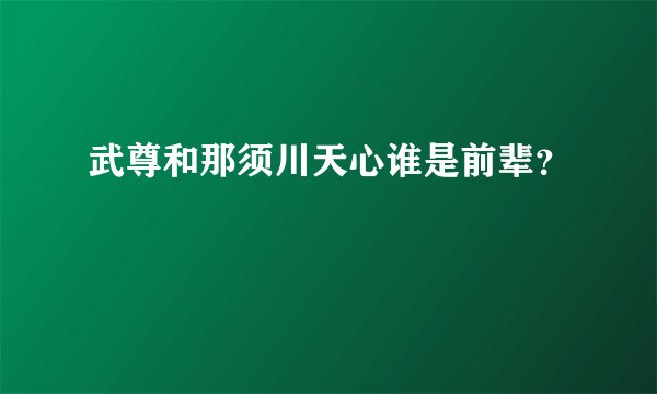 武尊和那须川天心谁是前辈？