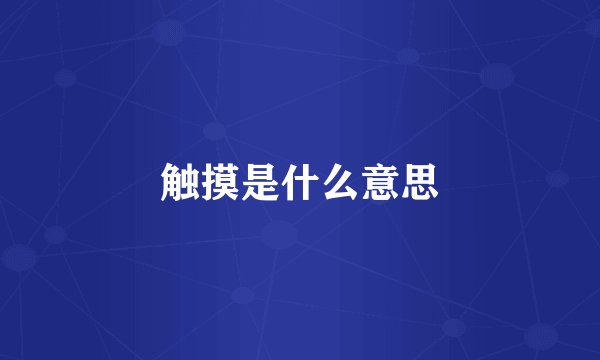 触摸是什么意思
