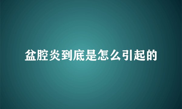 盆腔炎到底是怎么引起的