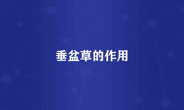 垂盆草的作用