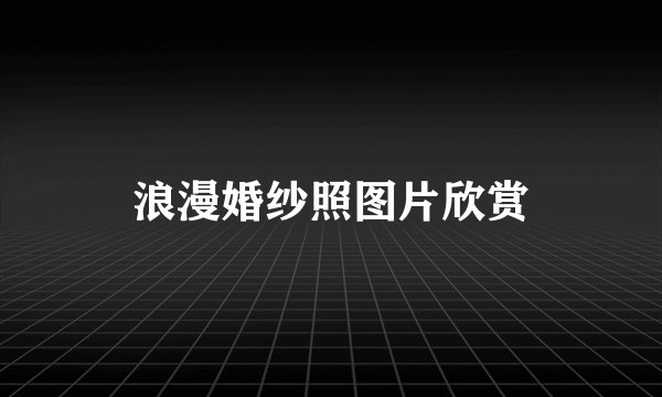 浪漫婚纱照图片欣赏