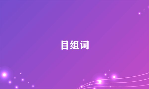 目组词