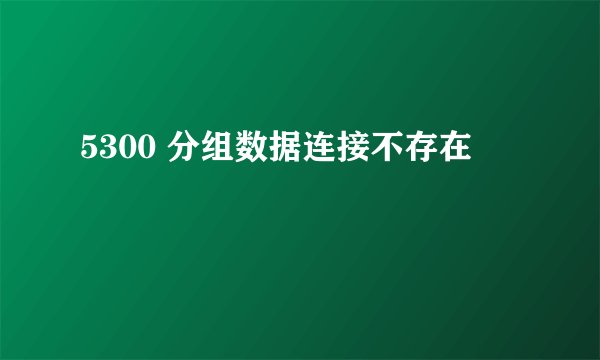 5300 分组数据连接不存在