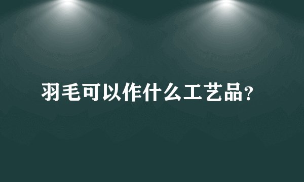 羽毛可以作什么工艺品？