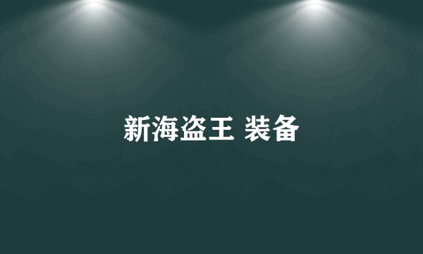 新海盗王 装备