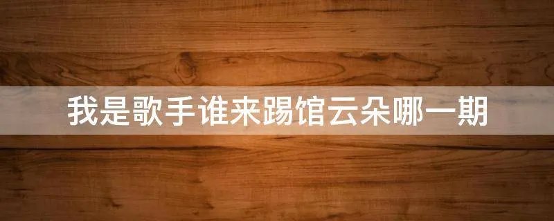 我是歌手谁来踢馆云朵哪一期