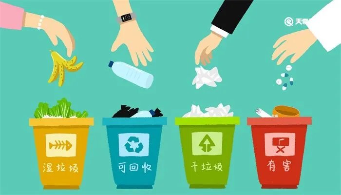 垃圾桶的四种分类分别是什么 垃圾桶的四种分类