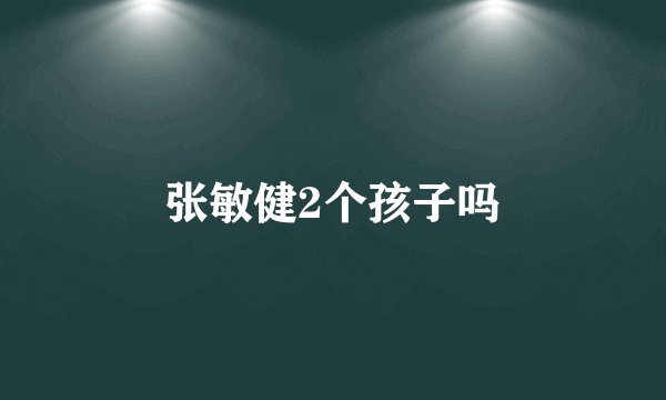 张敏健2个孩子吗