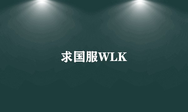 求国服WLK