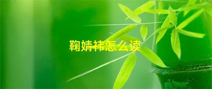 鞠婧祎怎么读