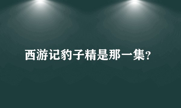 西游记豹子精是那一集?