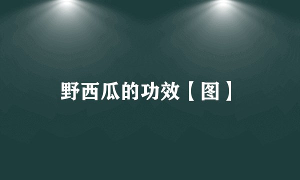 野西瓜的功效【图】