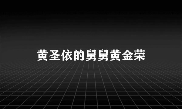 黄圣依的舅舅黄金荣