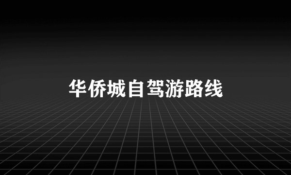 华侨城自驾游路线