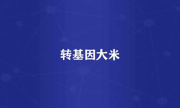 转基因大米