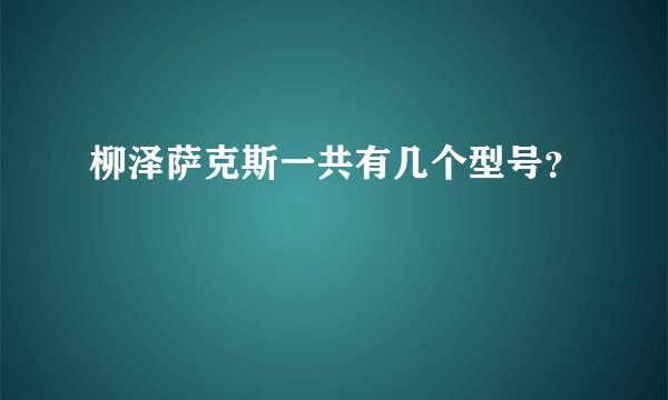 柳泽萨克斯一共有几个型号？