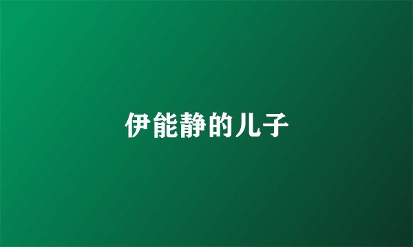伊能静的儿子