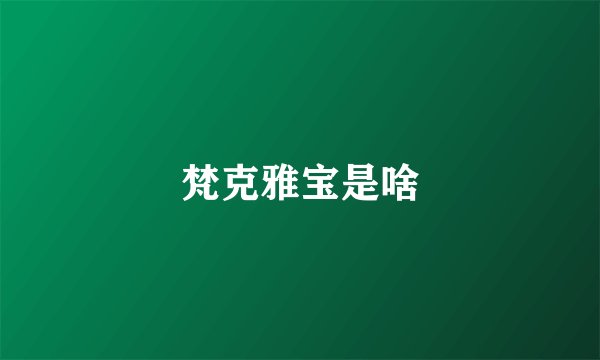 梵克雅宝是啥