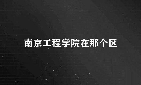 南京工程学院在那个区
