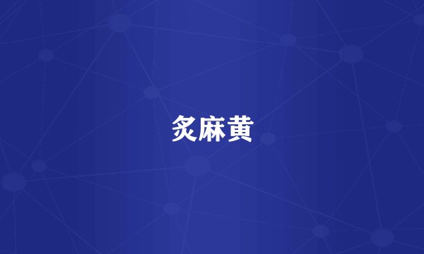 炙麻黄