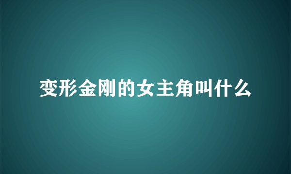 变形金刚的女主角叫什么