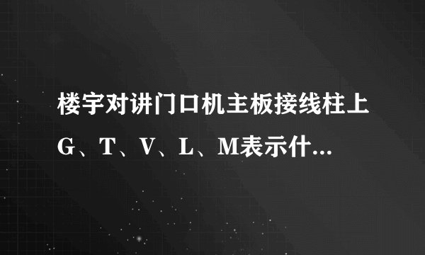 楼宇对讲门口机主板接线柱上G、T、V、L、M表示什么?还有V1，L是两个？