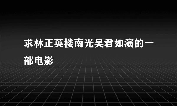 求林正英楼南光吴君如演的一部电影