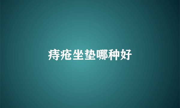 痔疮坐垫哪种好