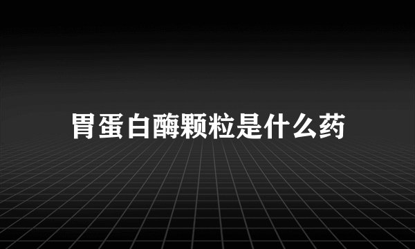 胃蛋白酶颗粒是什么药