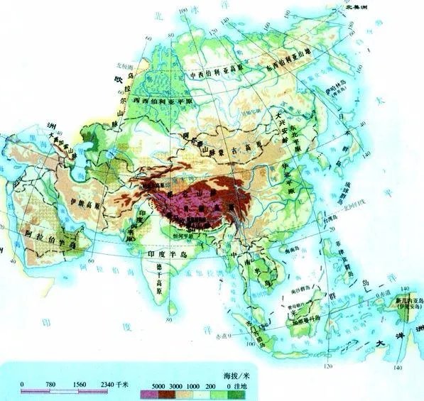 亚欧地图高清版大图图片