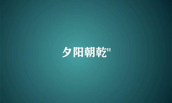 夕阳朝乾