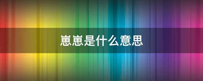 崽崽是什么意思