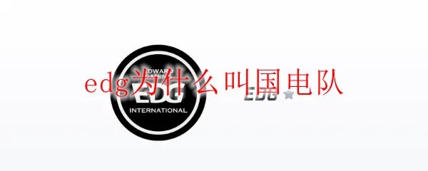 edg为什么叫国电队