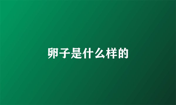 卵子是什么样的