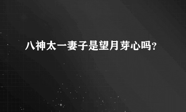 八神太一妻子是望月芽心吗？