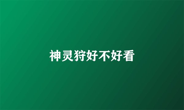神灵狩好不好看