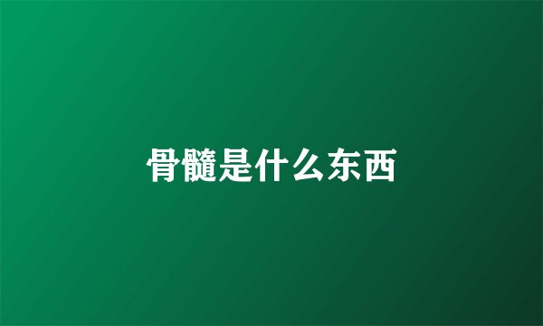 骨髓是什么东西