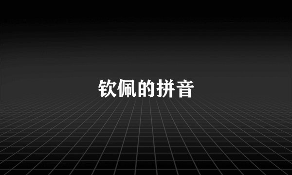 钦佩的拼音