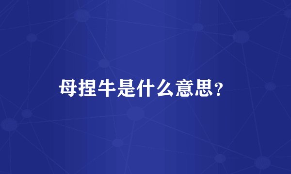 母捏牛是什么意思？