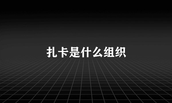 扎卡是什么组织